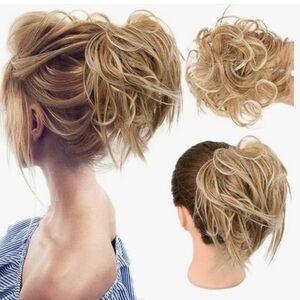 Blonde Tousled Updo Hair Extension